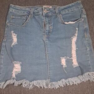 Casual Blue Mini Pencil Skirt